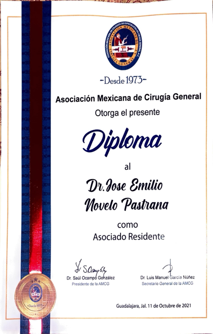 diploma doctor emilio novelo